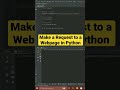 Make a Request to a Webpage in Python