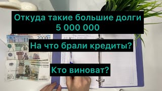 Откуда долги 5 000 000?На что брали кредиты?Семейный бюджет