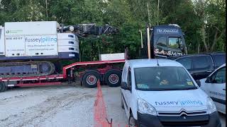 Fussey Piling Bauer RTG 16T on a low loader