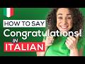 How to say CONGRATULATIONS in Italian: 8 Must-Know Phrases 📚 FREE PDF [Italian for Beginners]