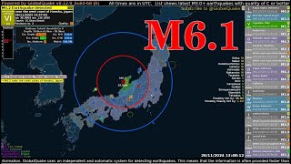 Magnitude 6.1 Hits Ishikawa, Japan - November 26th, 2024