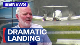 Pilot speaks about landing plane without landing gear at NSW airport | 9 News Au