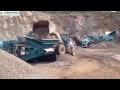 powerscreen produktionslinie u0026 telestack tc 421 im steinbruch einsatz