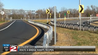 Route 8 bridge ramps reopen on Utica-New Hartford line