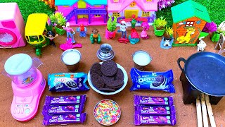 Miniature Oreo PanCake Recipe | Oreo Dora Cake | 2 ingredients Recipe | Mini Cooking