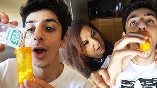 TIC TACS IN PILL BOTTLE PRANK!! (SHE ALMOST KILLED ME) | FaZe Rug