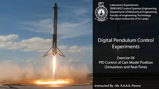 Digital Pendulum Control Experiment (Exercise 4.1 - PID Control of Cart Model Position)