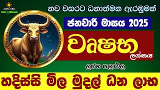 වෘෂභ ලග්න පලාඵල ජනවාරි January 2025 Wushaba Zoo TV Lagna Palapala Raagha Shrie Nirwana Raga Sri