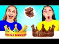 Real Food vs Chocolate Food Challenge #7 by DaRaDa Challenge