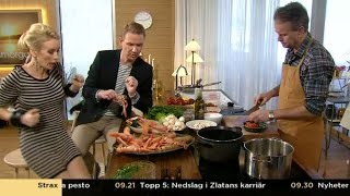 ”Ah shit pommes frites!!!!!” – Jennys kräftchock - Nyhetsmorgon (TV4)