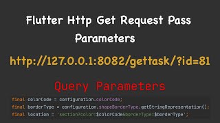 Flutter http get request with parameters | Restful api uri add query parameter
