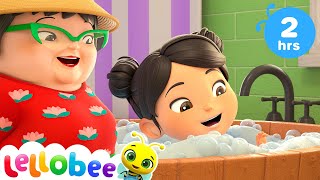 🧼 Bath Song KARAOKE! 🧼| 2 HOURS OF LELLOBEE KARAOKE! | Sing Along With Me! | Moonbug Kids Songs