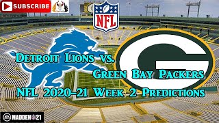 Detroit Lions vs. Green Bay Packers | NFL 2020-21 Week 2 | Predictions Madden NFL 21