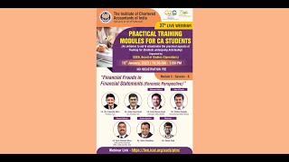 37th Live Webinar on Practical Training Modules on “Financial Frauds in Financial Statements...