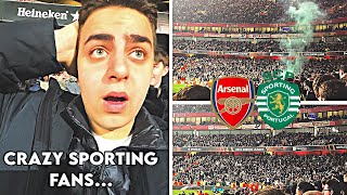 3,000 SPORTING FANS GO MENTAL as ARSENAL KNOCKED OUT EUROPA LEAGUE ON PENALTIES!