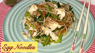 Restaurant Style Egg Hakka Noodles | Egg Chow Recipe