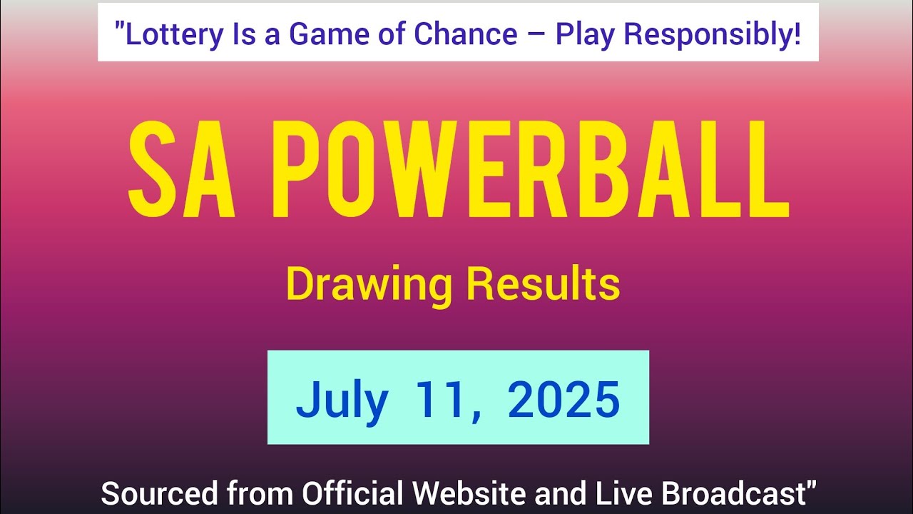 Sa Powerball Results Friday 11 July 2025 Powerball Plus Result Youtube