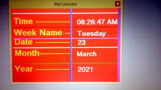 simple calendar Design in VB 6.0