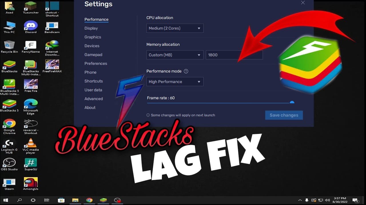 Bluestacks 5 Best Settings For Low End PC! | Bluestacks Lag Fix 4GB RAM ...