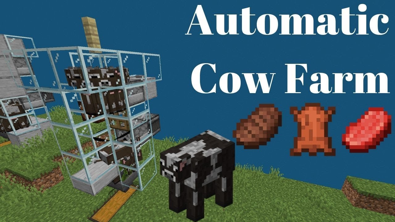 Easy Automatic Cow Farm For Minecraft Youtube