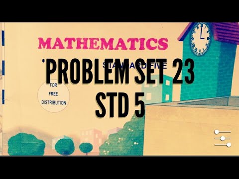 Problem Set 23 Std 5।5th Std Maths Problem Set 23।ssc Board Maths Class ...