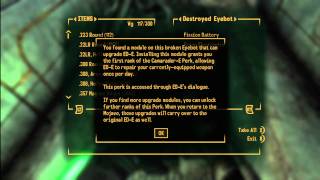 1st Upgrade For ED-E Location 1 of 5 (ED-Ecated Achievement) Fallout NV: Lonesome Road