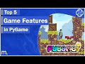 Top 5 Game Features in PyGame: Jumping, Colliding, Scrolling Background, Animation, and Movement