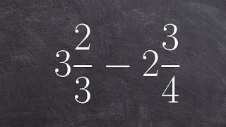 Learn how to subtract a mixed number from a negative mixed number