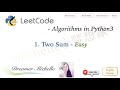 LeetCode in Python 1. Two Sum - Dreamer Michelle