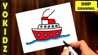 HOW TO DRAW SHIP STEP BY STEP - Part 2