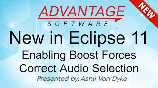New in Eclipse 11: Enabling Boost Forces Correct Audio Selection