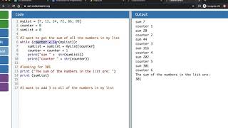 while-loops with lists (Python)