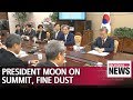 N. Korea-U.S. summit, fine dust woes to top agenda at weekly meeting at S. Korea's top office