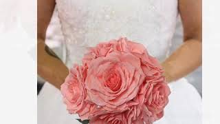 Premium PINK Silk Artificial Roses for Bridal Bouquet, Wedding or Party Centerpiece Decoration