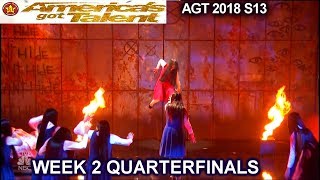 The Sacred Riana Scary Magician MULTIPLE SACRED RIANAS QUARTERFINALS 2 America's Got Talent 2018 AGT