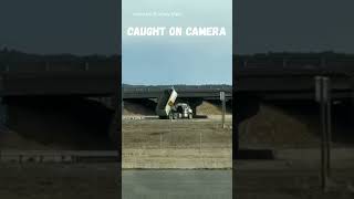 Caught on Camera: Truck slams into overpass in Montana