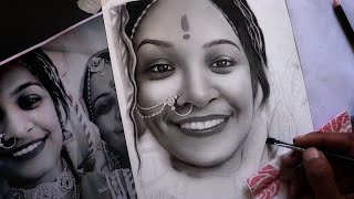 how to draw and shade a realistic women face (HINDI TUTORIAL) //  face kese draw kare