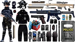 Unpacking special police weapon toys, AWM sniper rifle, M4 carbine gun, M24 sniper rifle, Glock