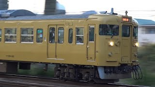 【4K】JR山陽本線　普通列車115系電車　ｵｶA-14編成