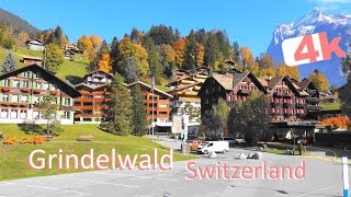 SWITZERLAND - GRINDELWALD - PART 10 - Walking Tour beautiful villages - pueblos - Suiza - 4K