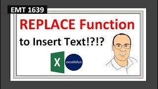 REPLACE Function to Insert a Dash Into Text. Flash Fill Too. Excel Magic Trick 1639