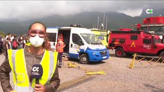 Los bomberos continúan su labor en la erupción de La Palma