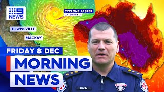 Intense weekend weather: Heat, fire and cyclone alerts | 9 News Australia