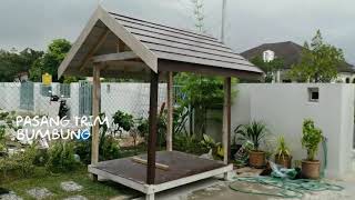 D.I.Y gazebo wakaf cakruk. Buat sendiri pakai kayu terpakai & plank