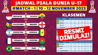 Jadwal Piala Dunia U17 2023 Pekan ke 1 - Timnas Indonesia vs Ekuador - Live Indosiar