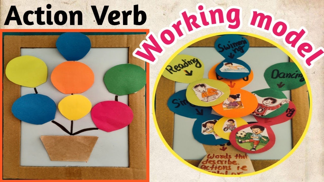 English Tlm Action Verb Tlm English Grammer Working Model Kraftstory