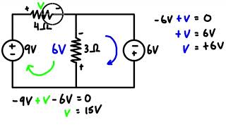 Kirchhoff’s Voltage Law KVL Example Problem #2