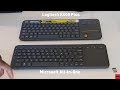 Microsoft All in One Media Keyboard vs Logitech K400 Touch Plus Keyboard - Differences & Unboxing