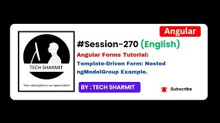 Template-Driven form - Nested ngModelGroup | Angular tutorial in English (Session-270)