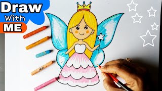 HOW TO DRAW A FAIRY WITH STEP BY STEP FOR KIDS